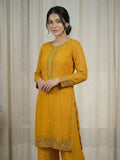 Mustard Yellow Embroidered Suit